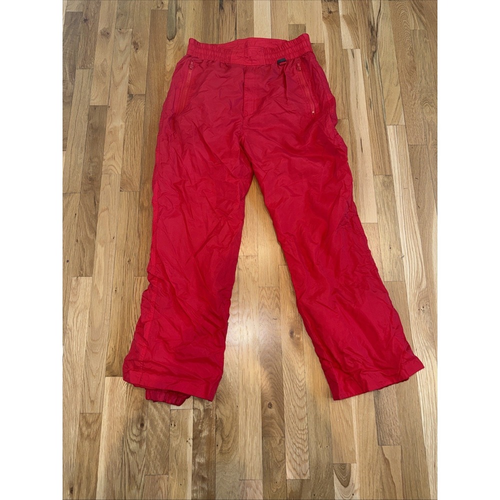 VTG Ossi Skiwear Red Ski Pants Men's Large Snow‎ Trousers Zip Pockets